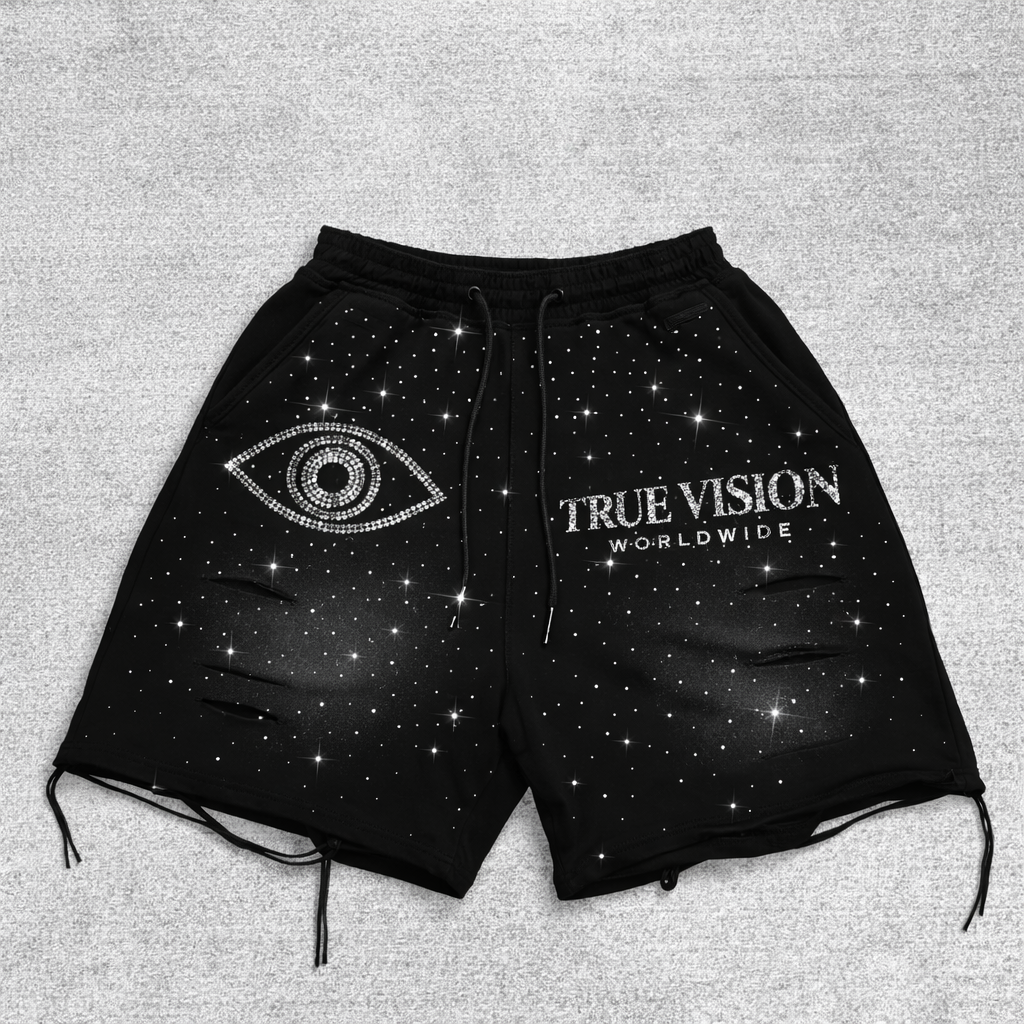 True Vision Signature Logo Denim Shorts